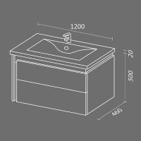 Товар: Тумба с раковиной SanVit Линк 120 klink120 с фактурой под дерево подвесная Ланселот - фото 8 Тумба с раковиной SanVit Линк 120 klink120 с фактурой под дерево подвесная Ланселот — фото 8, Мебель для ванной