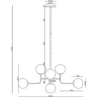 Люстра Maytoni Modern Erich MOD221-PL-08-N Белая Никель — фото 3, Люстры