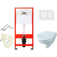 Комплект унитаза Rosa Элеганс Люкс Вн УнБ32 4620008195438 с инсталляцией Tece Base 9400413 с сиденьем Микролифт и Белой клавишей смыва — фото 1, Комплекты унитаз + инсталляция