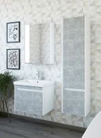 Тумба под раковину Sanflor Калипсо 60 С08259 подвесная Белая Ателье светлый — фото 3, Тумбы под раковину