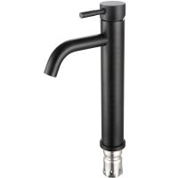 Смеситель для раковины Ростовская Мануфактура Сантехники SUS128BL-001F-1 Черный матовый — фото 1, Смесители