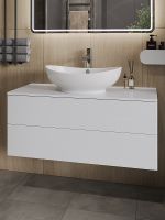 Тумба с раковиной Orange Otto 100 Ot-100TuMDF+G56 Белая — фото 2, Тумбы с раковиной