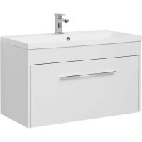 Тумба под раковину Aquanet Августа 100 274142 подвесная Белый глянец — фото 1, Мебель для ванной