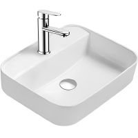 Раковина Aquatek Вега 50 AQ5506-MW Белая матовая — фото 1, Раковины накладные