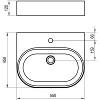 Товар: Раковина Ravak Ceramic Slim Wall O 55 XJX01155004 Белая - фото 6 Раковина Ravak Ceramic Slim Wall O 55 XJX01155004 Белая — фото 6, Раковины накладные
