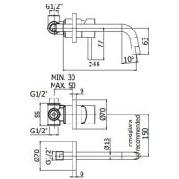 Смеситель для раковины Paffoni Light Золото медовое арт-LIG007HG70 — фото 2, Смесители для раковины