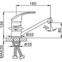 Смеситель для кухни Frap H21 F4521-2 Хром — фото 12, Смесители для кухни