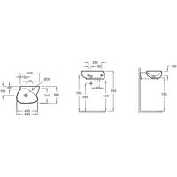 Раковина Jacob Delafon Nouvelle Vague 36 EGK112-00 Белая — фото 6, Раковины подвесные