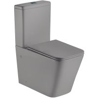 Унитаз компакт WeltWasser Gelbach 001 XL MT-GR 10000005777 (10000003737) Серый матовый с бачком и сиденьем Микролифт — фото 1, Напольные унитазы