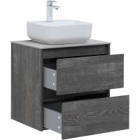 Тумба под раковину Aquanet Nova Lite 60 287889 подвесная Дуб серый — фото 13, Мебель для ванной