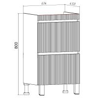 Тумба под раковину Runo Модена 65 00-00001452 Белая — фото 4, Тумбы под раковину