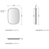 Зеркало Flaminia Flag 52 FG52SPE с подсветкой прямоугольное — фото 3, Мебель для ванной