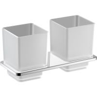 Стакан для зубных щеток Timo Selene 43034/00 двойной Хром — фото 1, Стаканы для зубных щеток