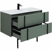 Тумба под раковину Allen Brau Reality 100 1.32007.CGM подвесная Олива матовая — фото 45, Тумбы под раковину