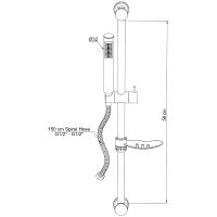Душевой гарнитур GPD DST63-S Черный матовый — фото 2, Душевое оборудование. Душевая программа