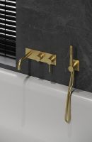 Смеситель для ванны Boheme Uno 464-3-MG Золото матовое — фото 2, Смесители