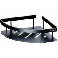 Комплект душевого уголка с душевой системой и аксессуарами AM.PM Gem 80x80 WK90EM профиль Черный матовый стекло прозрачное — фото 31, Душевые уголки четверть круга