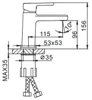 Смеситель для раковины Frap H60 Хром арт-F1060 — фото 2, Смесители для раковины
