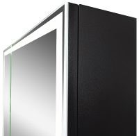 Зеркальный шкаф Континент Mirror Box black Led 100 МВК051 с подсветкой Черный — фото 4, Зеркальные шкафы в ванную