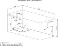 Акриловая ванна Aquanet Roma 150x70 205541 без гидромассажа — фото 8, Ванны