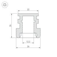 Профиль алюминиевый Arlight 012091 встраиваемый для пола Серебристый — фото 4, Профили для светодиодных лент