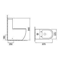 Унитаз моноблок SantiLine SL-5011 с сиденьем Микролифт — фото 2, Напольные унитазы
