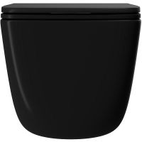 Комплект унитаза с инсталляцией Point Меркурий 886914SLO3+PN41831BM Черный матовый с сиденьем Микролифт и Черной матовой клавишей смыва — фото 4, Унитазы