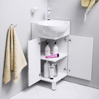 Тумба под раковину Aqwella Рио 45 Rio.01.04 угловая Белая — фото 3, Мебель для ванной