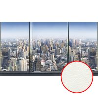 Фреска Ortograf Небоскребы 4083 Фактура флок FLK Флизелин (3,6*2) Синий/Серый, Город — фото 1, Фрески