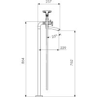 Смеситель для ванны Kaiser Trio 57222 Хром — фото 2, Смесители