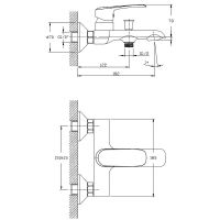 Товар: Смеситель для ванны Koller Pool Aqua AQ0100 Хром - фото 2 Смеситель для ванны Koller Pool Aqua AQ0100 Хром — фото 2, Смесители