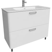 Тумба с раковиной Iddis Brick 100 BRI10WFi95K Белая — фото 1, Тумбы с раковиной