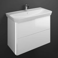 Товар: Тумба с раковиной Burgbad Iveo 100 SFEY100F2833G0169C0001*1 подвесная Белая глянцевая - фото 2 Тумба с раковиной Burgbad Iveo 100 SFEY100F2833G0169C0001*1 подвесная Белая глянцевая — фото 2, Мебель для ванной