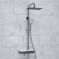 Товар: Душевая система WasserKRAFT A113.069.126.CH Thermo с термостатом Хром Белая - фото 6 Душевая система WasserKRAFT A113.069.126.CH Thermo с термостатом Хром Белая — фото 6, Душевые стойки