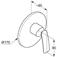 Товар: Смеситель для душа Kludi Balance 526559175 Белый Хром - фото 3 Смеситель для душа Kludi Balance 526559175 Белый Хром — фото 3, Смесители