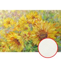 Фреска Ortograf Цветы 8024 Фактура флок FLK Флизелин (2,9*2) Желтый/Зеленый, Цветы/Живопись — фото 1, Фрески