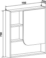 Товар: Зеркальный шкаф DIWO Самара 70 R SAM.Z.70/P/DS Дуб скандинавский - фото 7 Зеркальный шкаф DIWO Самара 70 R SAM.Z.70/P/DS Дуб скандинавский — фото 7, Мебель для ванной