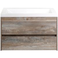 Тумба под раковину Art&Max Family-900-2C-SO-PE подвесная Бетон Экзотик — фото 1, Мебель для ванной