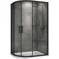 Товар: Душевой уголок Abber Schwarzer Diamant 110x80 AG01118B профиль Черный стекло прозрачное - фото 1 Душевой уголок Abber Schwarzer Diamant 110x80 AG01118B профиль Черный стекло прозрачное — фото 1, Асимметричные душевые уголки