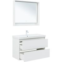 Товар: Тумба под раковину Aquanet Милан 100 336370 подвесная Белый глянец - фото 8 Тумба под раковину Aquanet Милан 100 336370 подвесная Белый глянец — фото 8, Тумбы под раковину