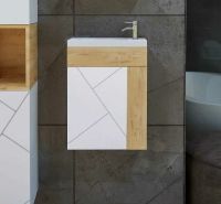 Тумба под раковину Бриклаер Кристалл 40 4627125416057 подвесная Белая — фото 2, Мебель для ванной