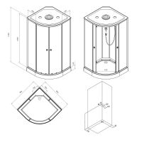 Душевая кабина AM.PM X-Joy 100х100 W94C-401-100MT без гидромассажа — фото 8, Душевые кабины