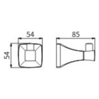 Крючок CeramaLux Domino 95401 Хром — фото 2, Крючки для полотенец