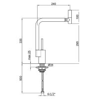 Смеситель для кухни Webert Kitchen 360 TS920302744 Белый матовый Хром — фото 3, Смесители для кухни