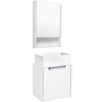 Тумба под раковину Runo Бари Микра 40 00-00001975 подвесная Белая — фото 4, Тумбы под раковину