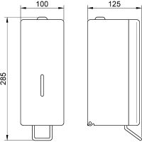 Диспенсер для жидкого мыла Nofer 03014.S локтевой Сатин — фото 2, Диспенсеры для жидкого мыла