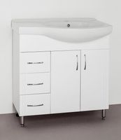 Тумба под раковину Style Line Эко Стандарт 82 L Белая арт-ЛС-00000108 — фото 8, Тумбы под раковину