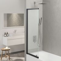 Товар: Шторка на ванну Berges River S Slider Black 98х145 065015 профиль Черный матовый стекло прозрачное - фото 6 Шторка на ванну Berges River S Slider Black 98х145 065015 профиль Черный матовый стекло прозрачное — фото 6, Неподвижные шторки для ванной