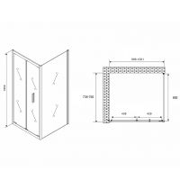 Душевой уголок Abber Sonnenstrand 100х75 AG07100-S75 профиль Хром стекло прозрачное — фото 5, Прямоугольные душевые уголки
