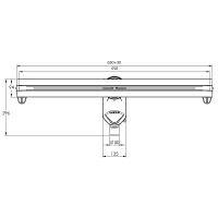 Душевой лоток Berges Super Line 650 090081 с решеткой Хром матовый — фото 10, Душевые лотки